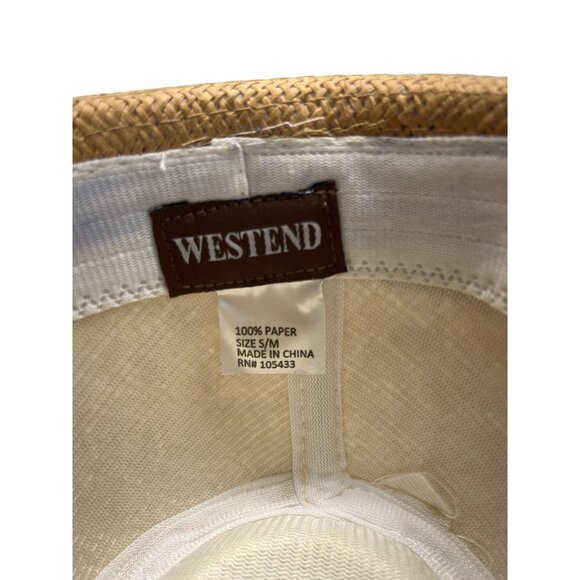 Westend Mens Natural Straw Fedora With Black Band - Picture 9 of 11